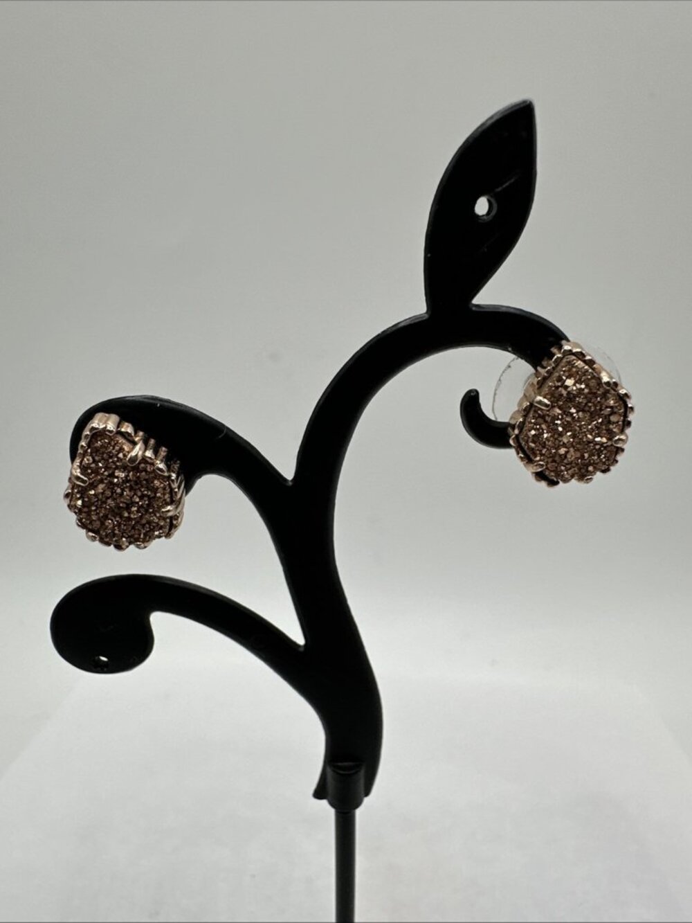 Kendra Scott Tessa Rose Gold Drusy Stud Earrings Rose Gold Tone